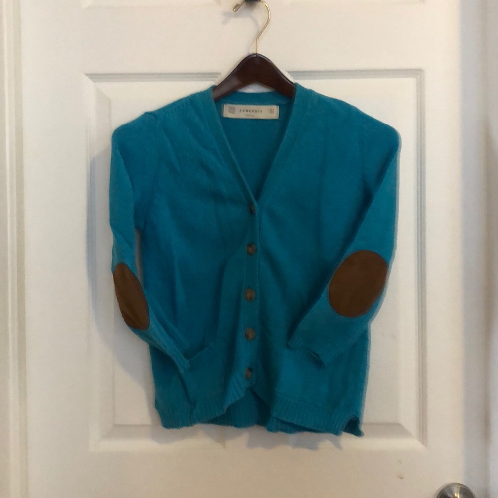 3/4 sleeved sweater turquoise